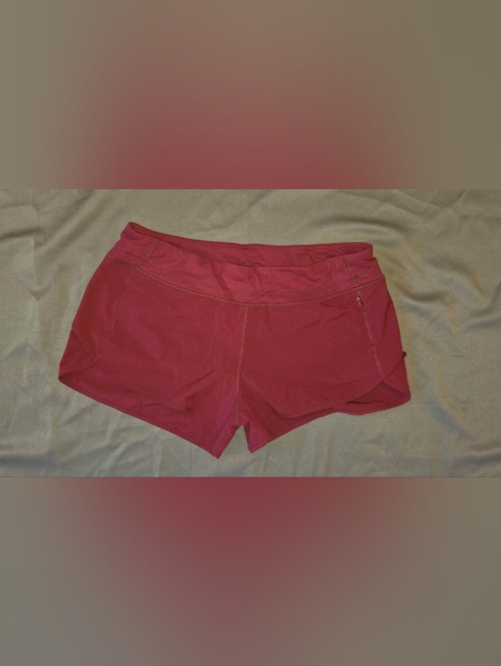 CRZ YOGA Women's Athletic Shorts - Deep Red